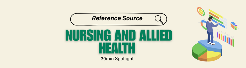 Illustrative banner advertising Nursing and Allied Health