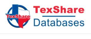 A red, white and blue logo advertising TexShare