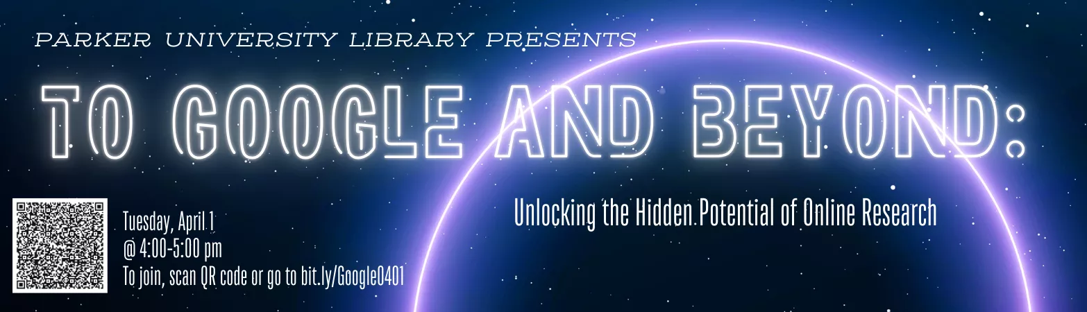 To Google and Beyond: Unlocking the Hidden Potential of Online Research. April 1, 2025 at 4:00 pm. Click for more information.